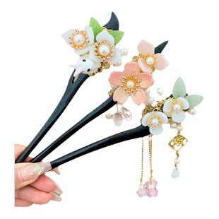 儿童古风汉服发饰步摇流苏发簪女童古装盘发发钗女孩国风簪子头饰