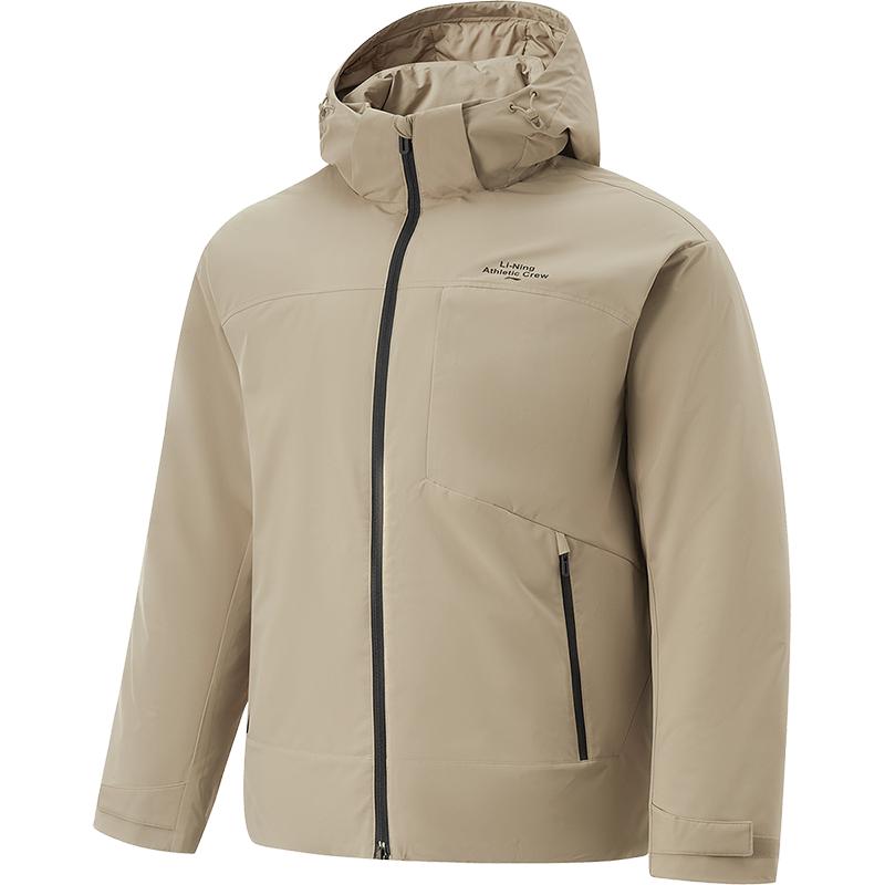 李宁火锅羽绒服丨男冬季2025新款健身短款衣服保暖加厚上衣运动服