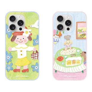 Rolincube合作QN.Kiara原创「享受生活」苹果16ProMax手机壳可爱iPhone17Pro创意15Pro插画14Pro适用17ProMax