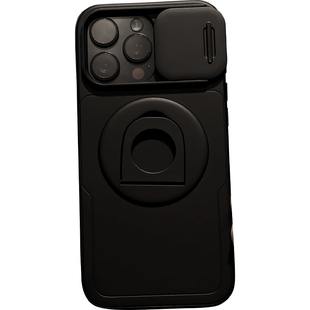 17适用苹果16pro手机壳新款15promax磁吸旋转支架14二合一13pm滑盖镜头iphone12por全包xsmax防摔8plus磨砂SE