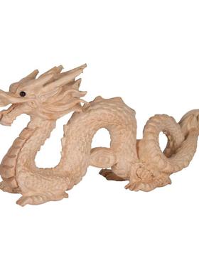 摆件木雕青龙风水客厅天降真香木