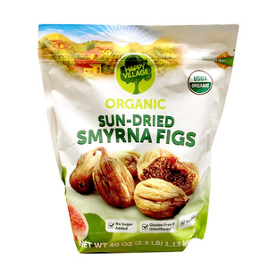 美国直邮进口Happy Village土耳奇无花果干1.13kg天然有机蜜饯