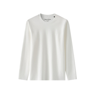 【自营】Marc O'Polo【秋季新款】纯棉圆领华夫格基本款长袖T恤男