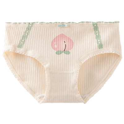 caramella女士可爱蜜桃纯棉内裤
