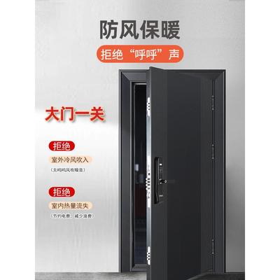 防盗门门缝密封条防风隔音自粘型进户门门框家用硅胶加厚防撞胶条