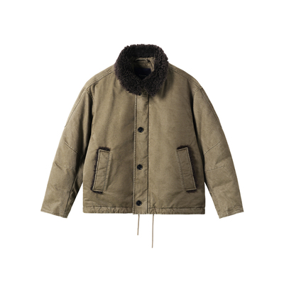 NYHSUGOO/南乙冬季领子100%绵羊毛90白鸭绒羽绒服55008男士外套