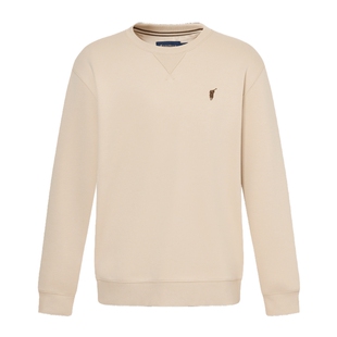 POLOWALK男式卫衣2025冬季新品简约时尚圆领舒适直筒套头男装卫衣