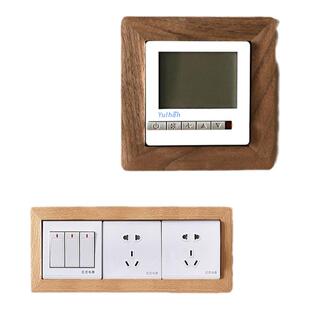 定制-开关边框贴插座面板遮挡美化太空铝86型家用遮丑装饰保护套