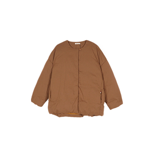 朵朵可可睡衣女秋冬新款简约轻盈圆领保暖羽绒服单上衣外套家居服