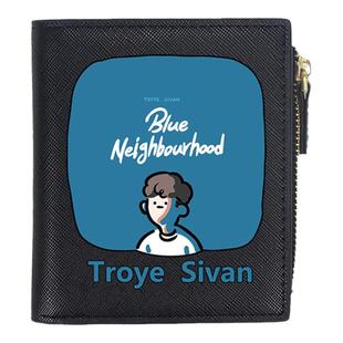 特洛耶希文钱包男女学生少年短款钞票钱夹动漫可爱拉链零钱袋卡包