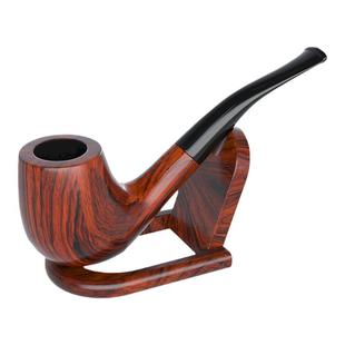 zobo实木烟斗男士便携传统老式石楠木烟袋锅带过滤旱烟杆专用配件