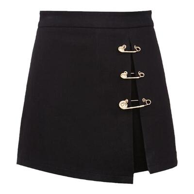 巴洛克回形针短款牛仔休闲裤女