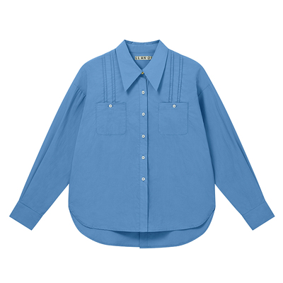 LLANO直筒简约单排扣后开叉