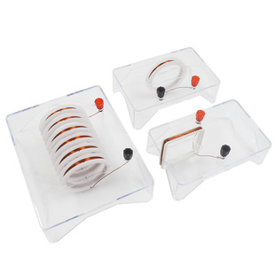 电流磁场演示器分体式通电螺线管导线产生磁场方形环形线圈可投影