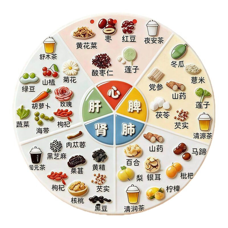 亚克力磁吸养生冰箱贴五脏六腑
