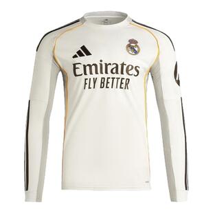 皇家马德里球迷版主场速干足球长袖球衣印号 男adidas阿迪达斯