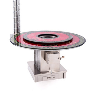 不锈钢烤火取暖炉家用农村室内回风炉烧煤贵州无烟柴火灶柴煤两用