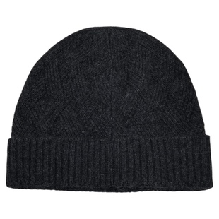 鹿王纯山羊绒毛线帽子变化组织冬季男女款针织保暖户外包头护耳帽