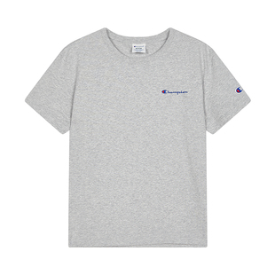 Champion冠军短袖女2026春季新款T恤纯色纯棉舒适简约款打底潮牌