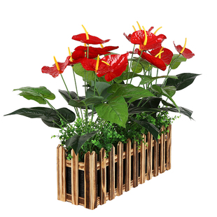 15厘米加高栅栏套装仿真假花室内外装饰栅栏塑料插花客厅家居摆件