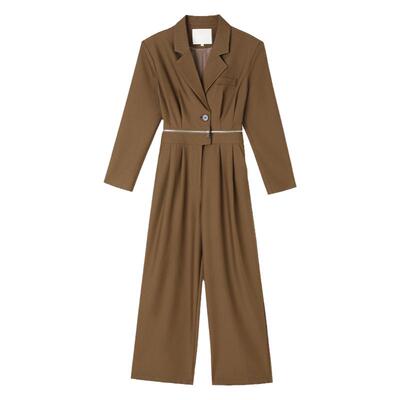 可拆卸拉链西装连体裤