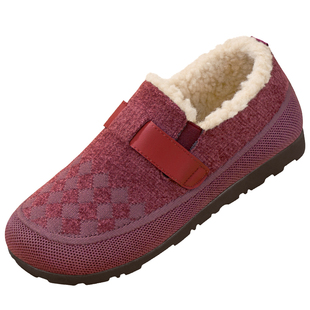 老北京布鞋女2025新款冬季加绒保暖百搭勃肯鞋舒适软底妈妈棉鞋