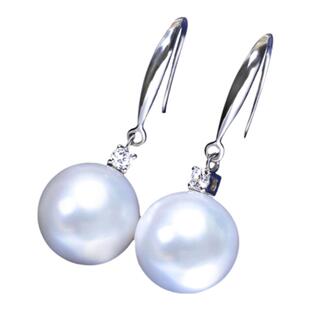 大证GUIID吉尔德海水澳白珍珠耳环冷光维纳斯耳钩18K金钻石正圆