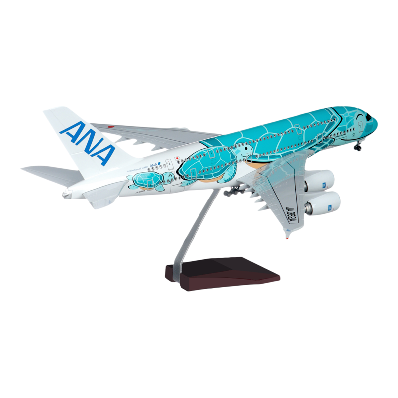 空客A380仿真拼装带轮飞机模型