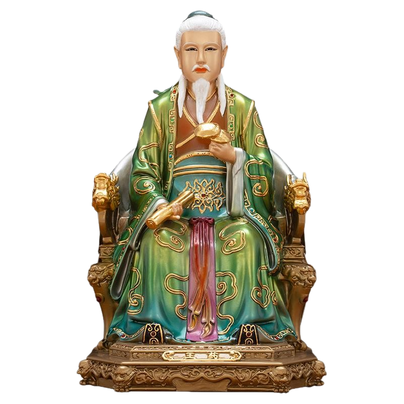 台湾纯铜药王神像供奉医圣孙思邈