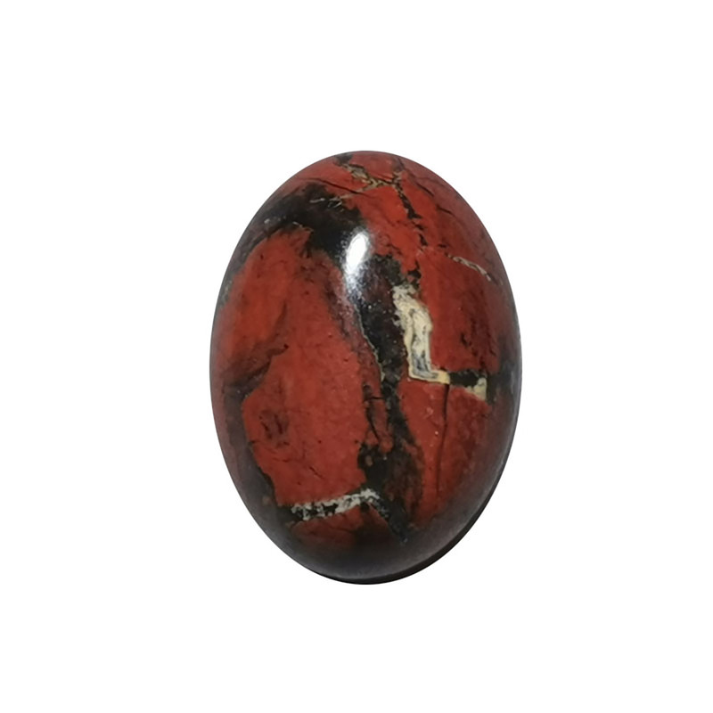 晴天石头铺天然花红石/红碧玉椭圆裸石戒面蛋面裸石约13x18mm