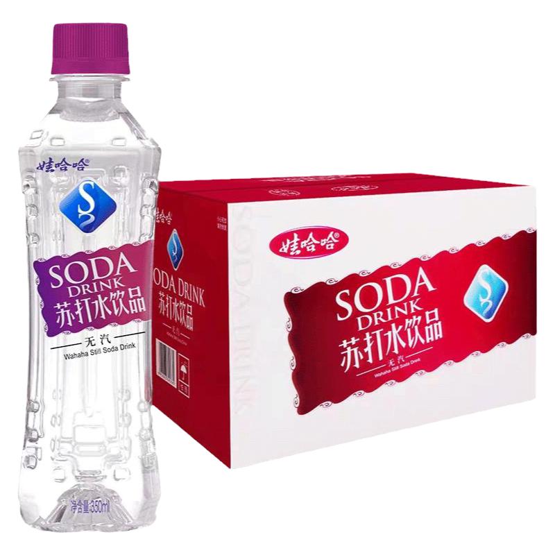 娃哈哈苏打水350ml无汽饮用饮用天然矿泉水/饮用