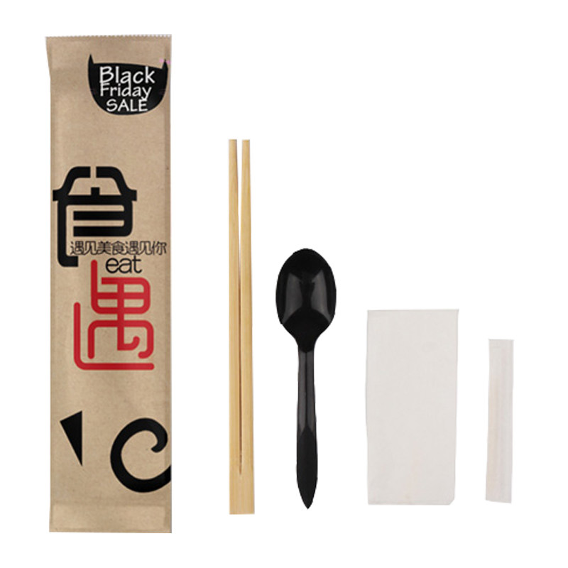 一次性筷子四件套商用牛皮纸