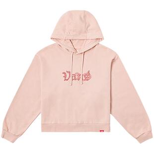 Vans范斯官方 蛇年生肖款女子连帽卫衣粉色短款