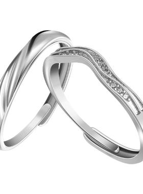 钟久久情侣对戒情意绵绵S925银饰