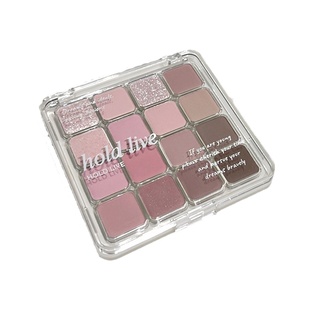 HOLD LIVE方格16色眼影盘粉棕蜜瓜新色眼影哑光珠光亮片腮红秋冬