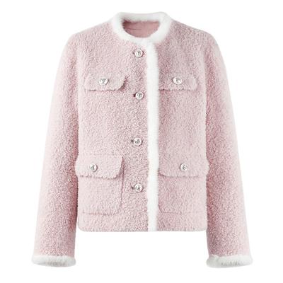 MISSCOCOON可可尼小香风粉色皮草