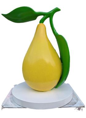 森系风景水果艺术模型玻璃钢梨鸭梨青黄梨雕塑新农村建设文化标识