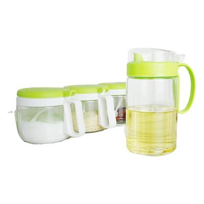 茶花家用玻璃调料盒调味罐套装