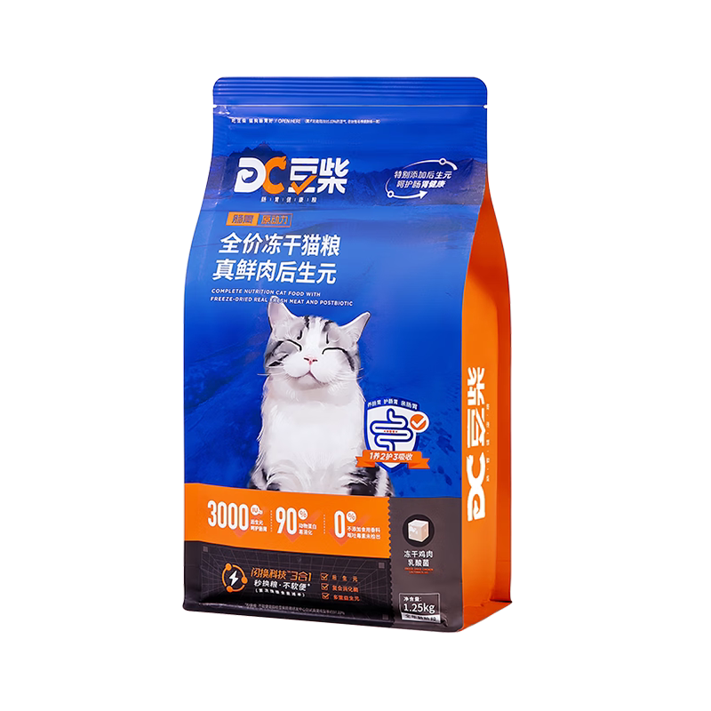 豆柴猫粮肠胃健康原动力全价成幼猫后生元营养冻干鲜鸡肉易消化
