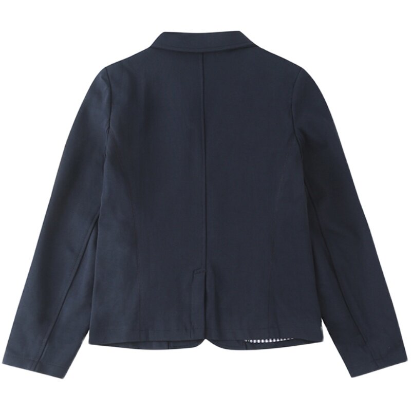 装春秋藏青色修身版长袖西服外套