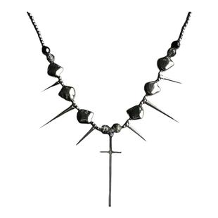 十字架朋克金属项链y2k铆钉高级感不规则choker亚文化配饰男女款