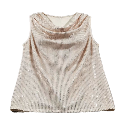 sequin vest with suspenders sexy top宽松亮片背心背带性感上衣