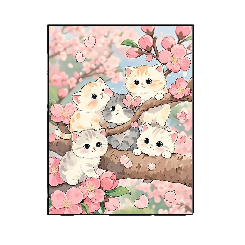 可定制数字油画儿童diy填充油彩