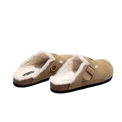 简约实用棉鞋平跟博肯鞋耐磨防滑