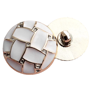 圆形百搭上衣毛衣扣子高档风衣毛呢羊绒大衣大号女珍珠小香风纽扣