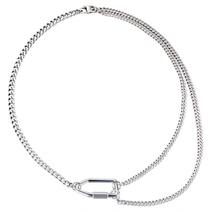 【王嘉尔/梓渝同款】RSNY MEN安全扣项链男小众双层情侣锁骨颈链