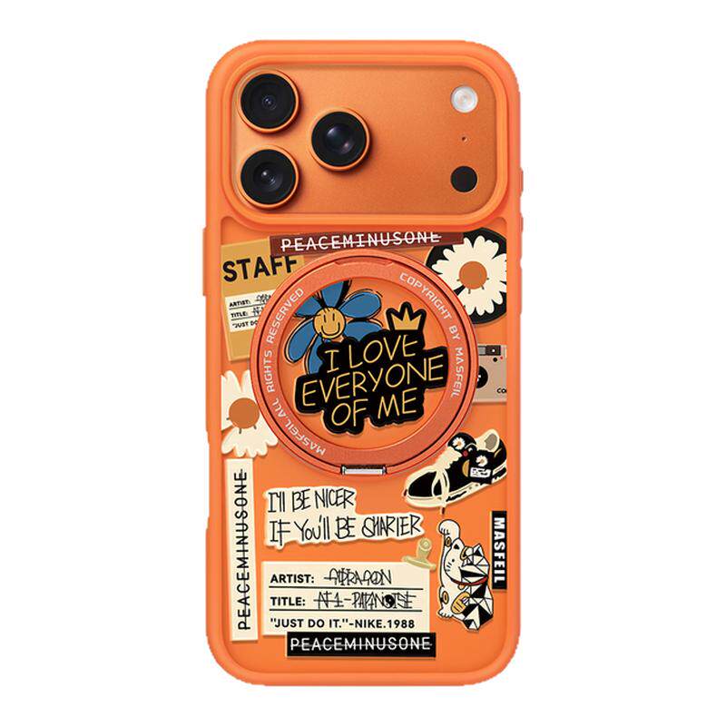 MASFEIL × INS便签适用苹果17promax手机壳iPhone17pro新款带支架ip17全包Fo5磁吸支点创意小众高级感保护套