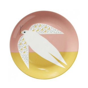 sort英国DONNA WILSON可爱的鸽子盘子创意陶瓷餐盘北欧Dove Plate