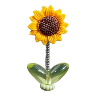 可爱摇头向日葵汽车摆件治愈清新花朵车载中控台后视镜装饰品摇摆