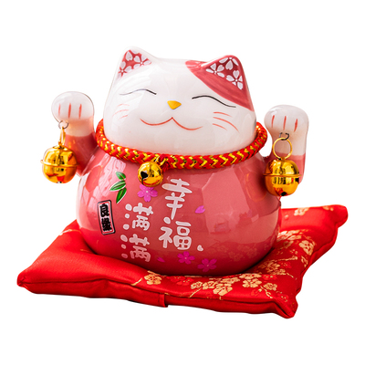 招财猫小摆件陶瓷招财进宝装饰品